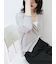 配色Vネックカーディガン