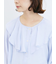 ラッフルカラーブラウス