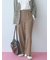 【イージーケア】サイドタブストレートパンツ