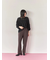 【イージーケア】サイドタブストレートパンツ