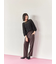 【イージーケア】サイドタブストレートパンツ