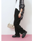 【イージーケア】サイドタブストレートパンツ
