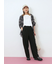 【イージーケア】サイドタブストレートパンツ