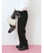 【イージーケア】サイドタブストレートパンツ