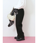 【イージーケア】サイドタブストレートパンツ