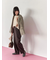 【イージーケア】サイドタブストレートパンツ