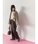 【イージーケア】サイドタブストレートパンツ