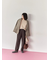 【イージーケア】サイドタブストレートパンツ