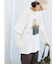 袖シフォンレイヤードプルオーバー
