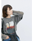 袖シフォンレイヤードプルオーバー