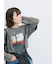 袖シフォンレイヤードプルオーバー