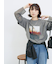 袖シフォンレイヤードプルオーバー