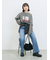 袖シフォンレイヤードプルオーバー