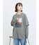 袖シフォンレイヤードプルオーバー