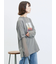 袖シフォンレイヤードプルオーバー