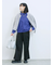 ポンチ袖タックプルオーバー
