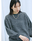 微起毛花ジャガードニットプルオーバー