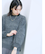 微起毛花ジャガードニットプルオーバー