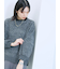 微起毛花ジャガードニットプルオーバー