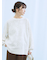 微起毛花ジャガードニットプルオーバー