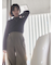 【Hug knit】リブハイネックプルオーバー