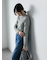 【Hug knit】リブハイネックプルオーバー