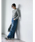 【Hug knit】リブハイネックプルオーバー