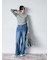 【Hug knit】リブハイネックプルオーバー