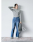 【Hug knit】リブハイネックプルオーバー