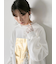 衿袖チュールハイネックプルオーバー