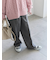ヘリンボーンストレートパンツ