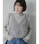 フリル衿ニットプルオーバー