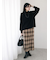 チェック柄スカート