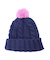 配色ポンポンニット帽