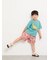【吸水速乾】ヤシの木柄ハーフパンツ