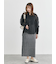 袖シャーリングシアーストライプブラウス