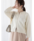 襟付きジップカーディガン