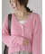 スラブクロップドVネックカーディガン《2025spring catalog item》