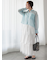 ストライプクロップドシアーシャツ