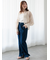 ストライプクロップドシアーシャツ