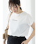 【接触冷感】筆記体ミニロゴフレンチスリーブTシャツ