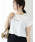 【接触冷感】筆記体ミニロゴフレンチスリーブTシャツ