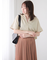 【セットアップ可】麻調スキッパーブラウス