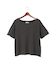 ピグメント加工ボートネックTシャツ