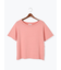 ピグメント加工ボートネックTシャツ