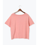 ピグメント加工ボートネックTシャツ