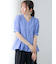 Vネックペプラムブラウス