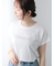 【接触冷感】パールロゴフレンチ袖Tシャツ
