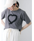 ハートフリル刺繍Tシャツ