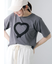 ハートフリル刺繍Tシャツ